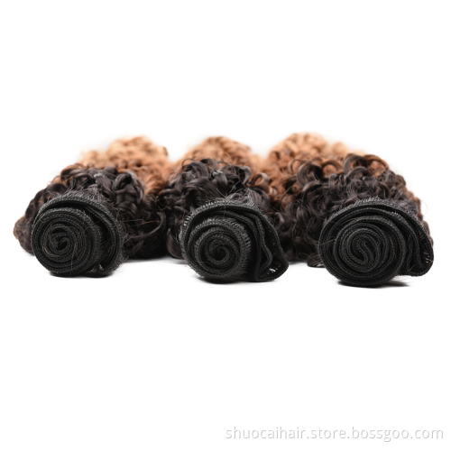 Loose Deep Wave Hair Bundles Extensions Ombre Hair Bundles 20-30inch 100g Super Long Synthetic Kinky Curly Wave Weft Hair